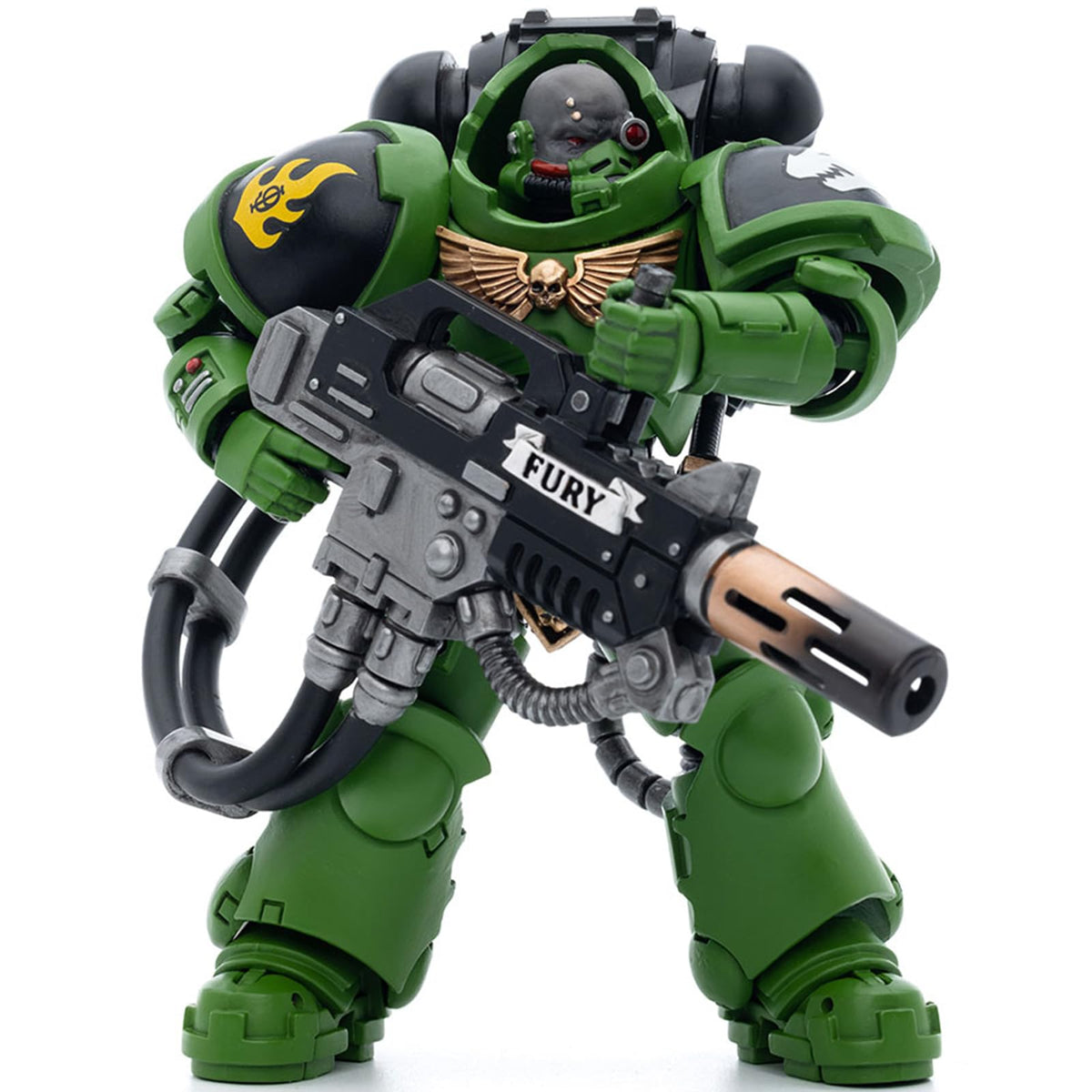 JOYTOY Salamanders Bragar charge pose for dynamic display.