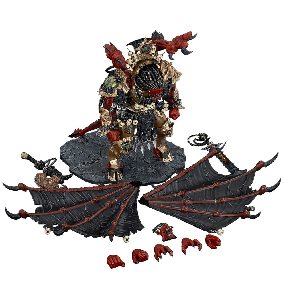 JOYTOY Angron diorama-ready design fits shelves or cases.