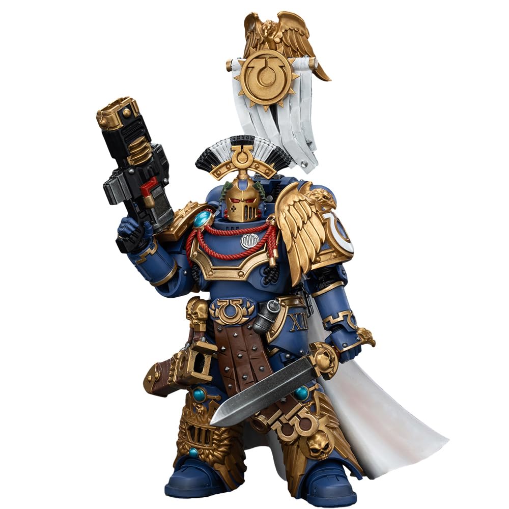 JOYTOY Warhammer Praetor articulated joints enable dynamic posing and diorama setups.
