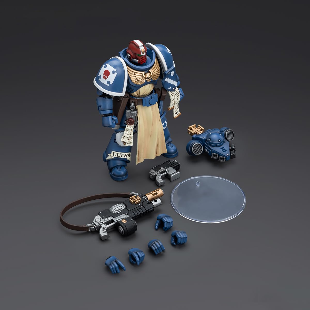 JOYTOY Ultramarines Sternguard Sergeant collectors display ready.