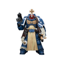 JOYTOY Ultramarines Sternguard Sergeant front view for display and collection.