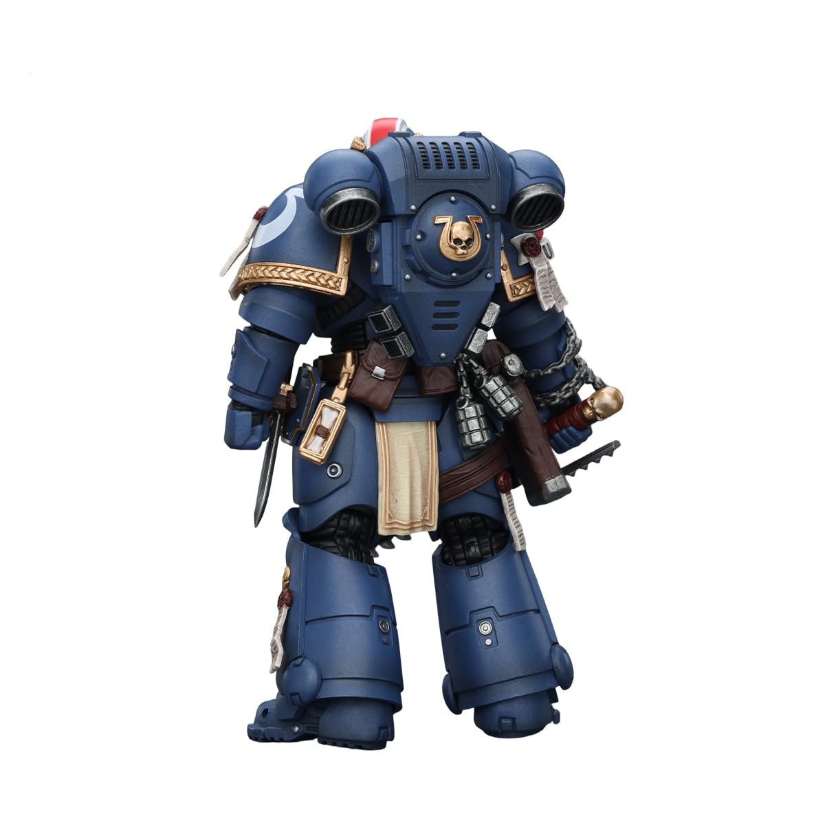 JOYTOY Ultramarines Titus holsters and grenades for realistic loadout.