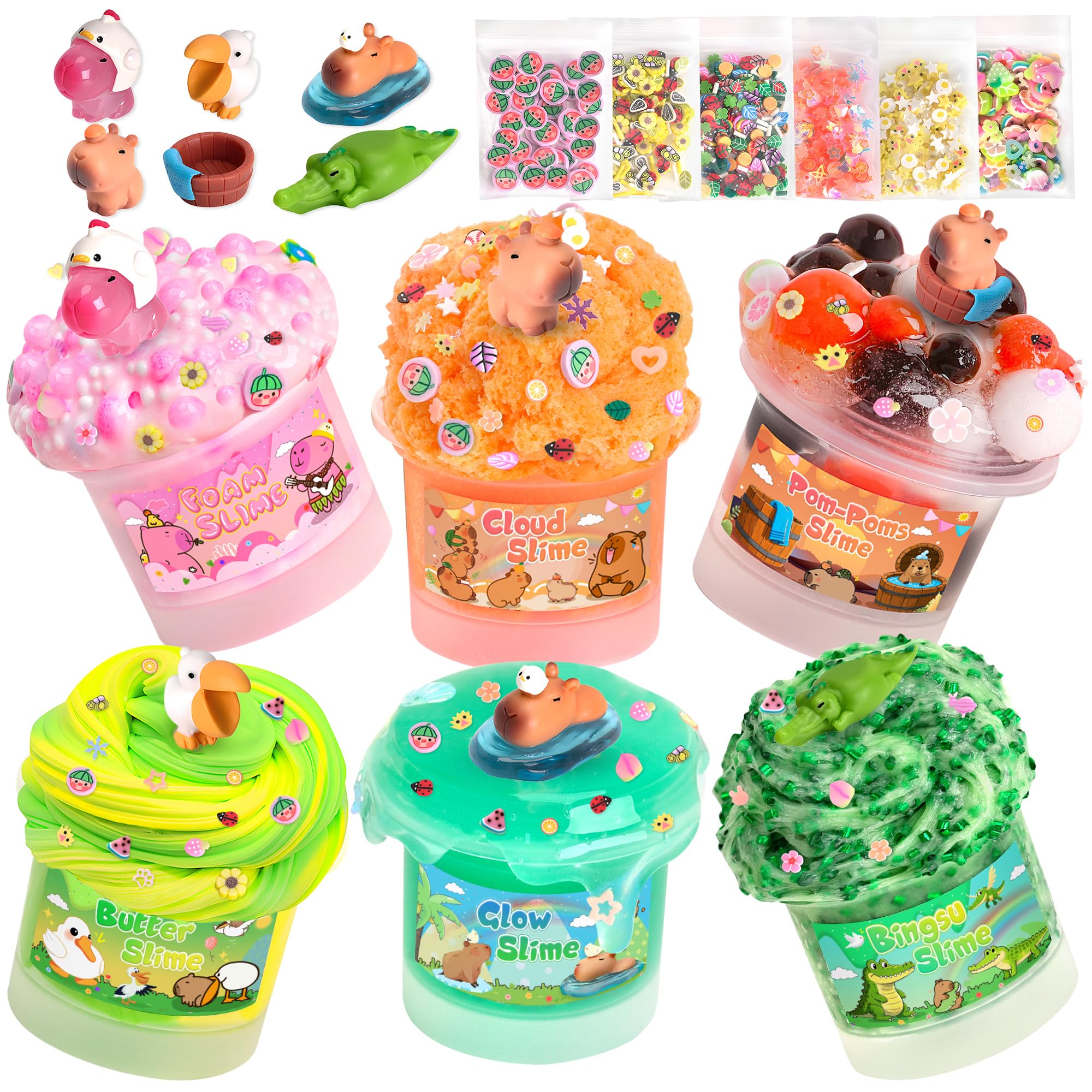 Joytry Capybara Slime Kit: 20oz collection for creative play and sensory exploration.