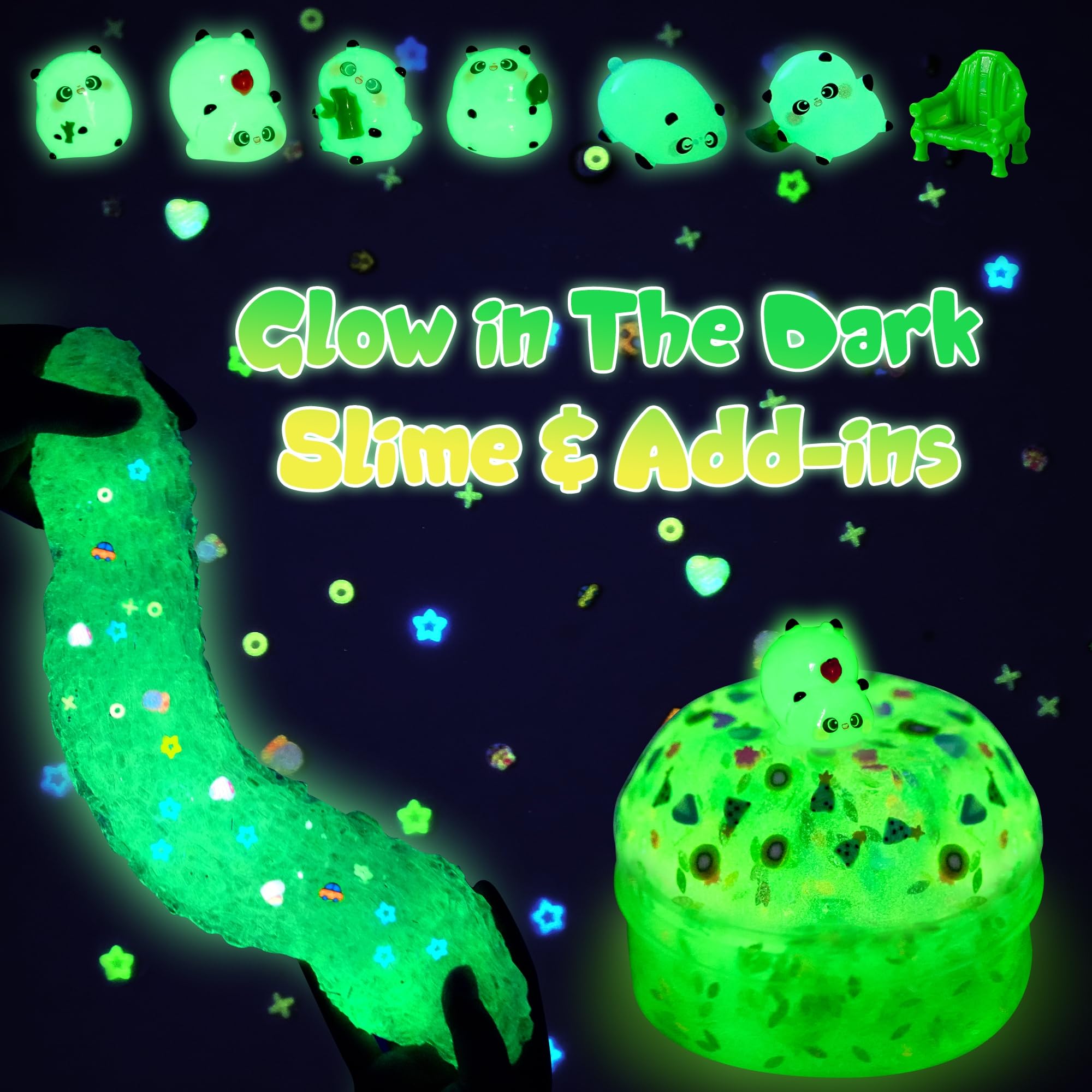 Joytry Panda Slime Kit panda-charms highlight cute details during sensory play sessions