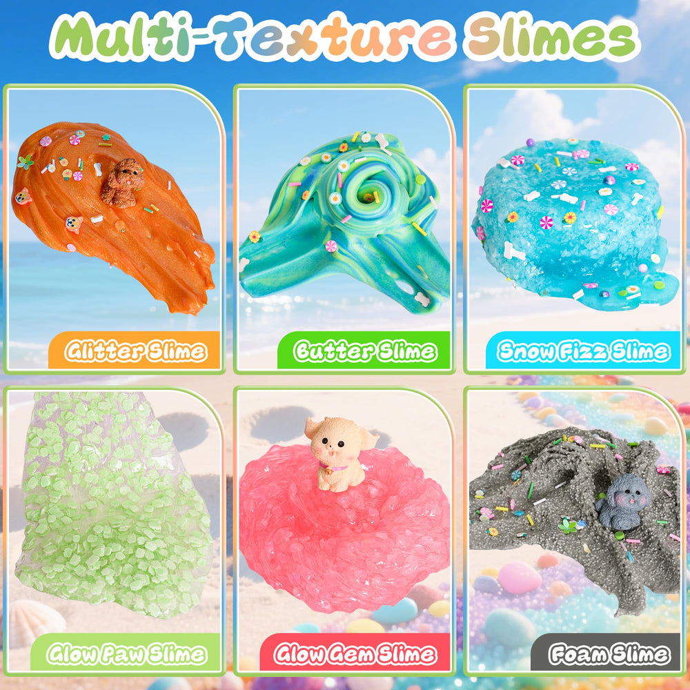 Joytry Puppy Slime Kit ultra-stretch slime shown for satisfying tactile stretches and ASMR sounds