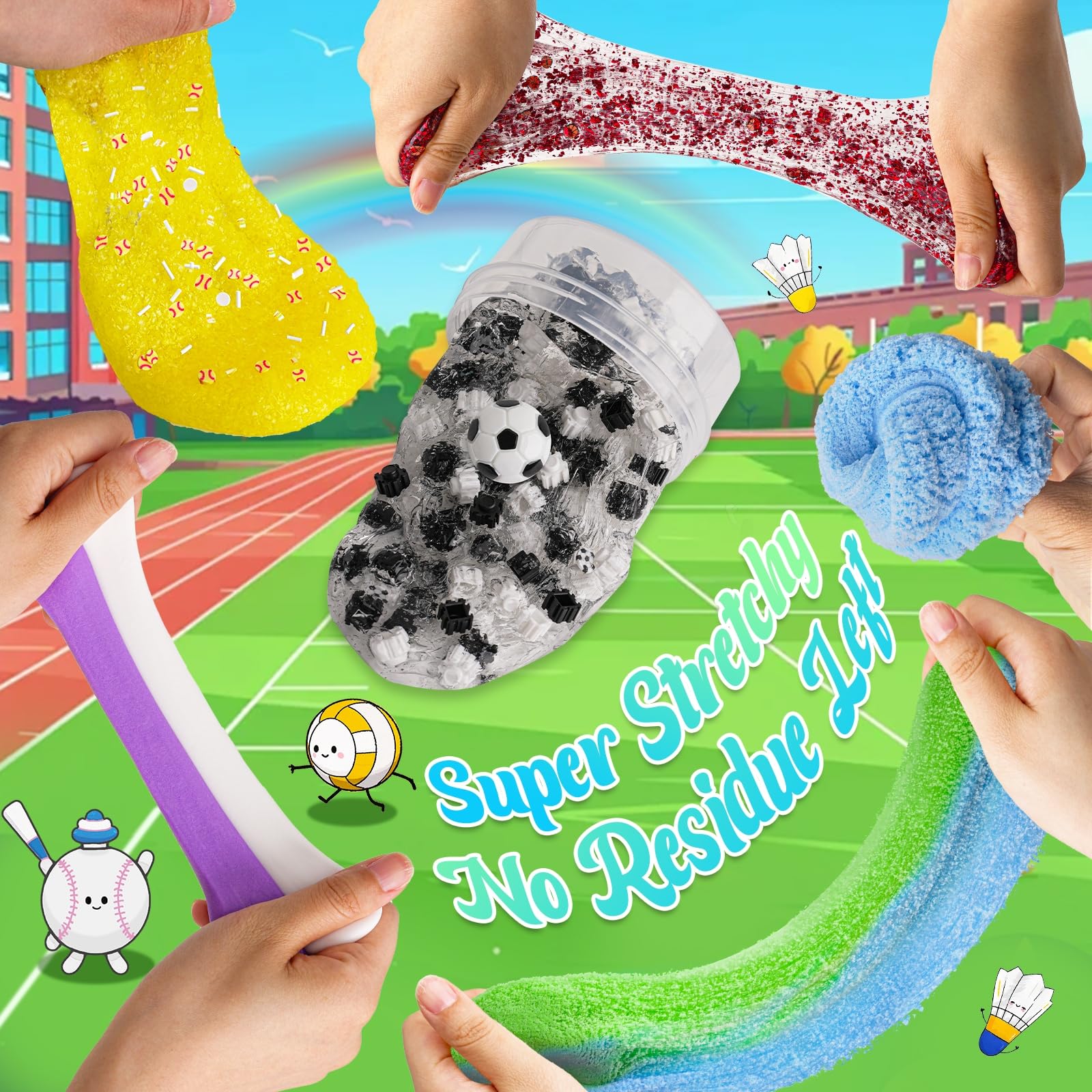 Joytry Sports Slime Kit butter slime for silky stretch and satisfying squish
