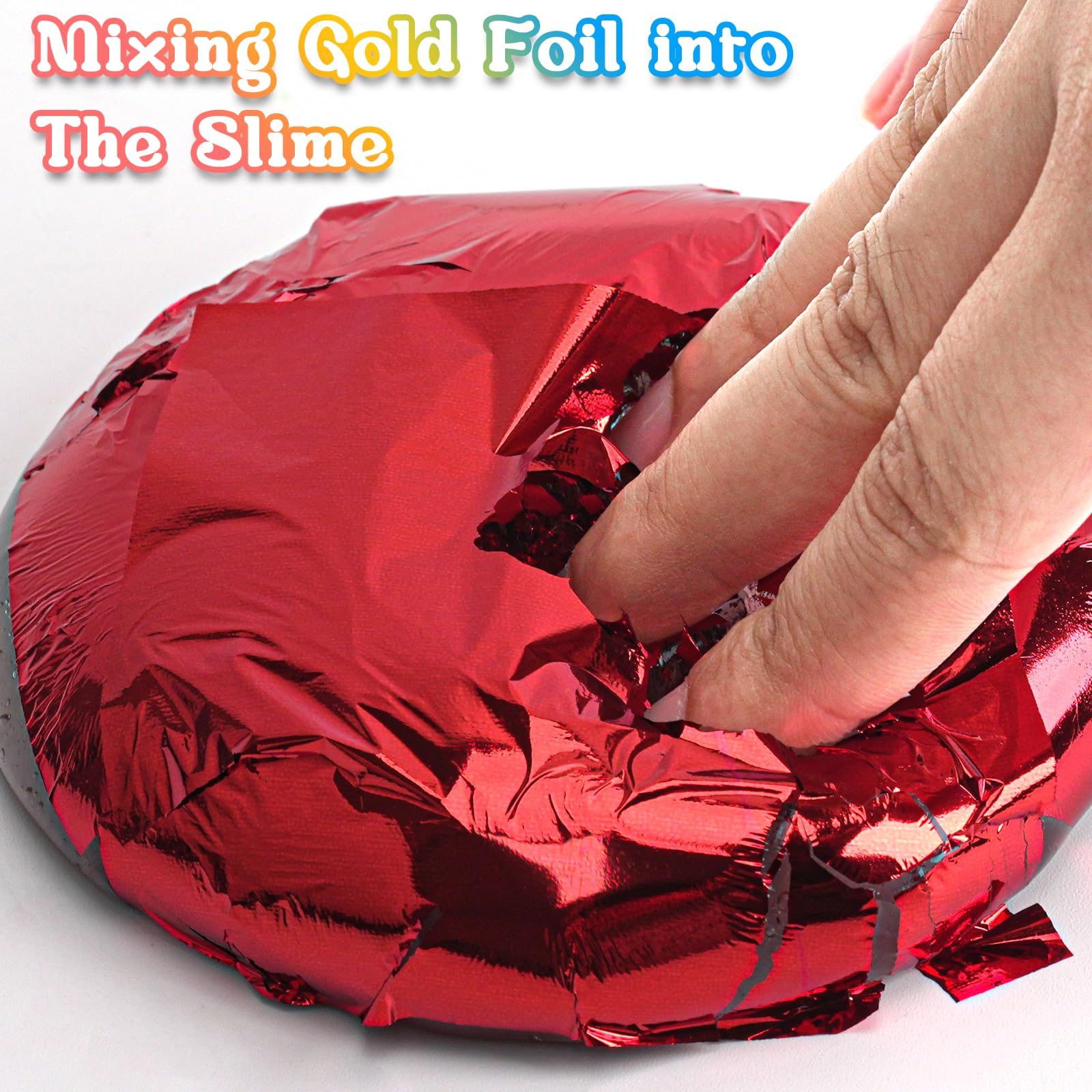 Joytry Sports Slime Kit gold foil slime sparkles that vanish with poke