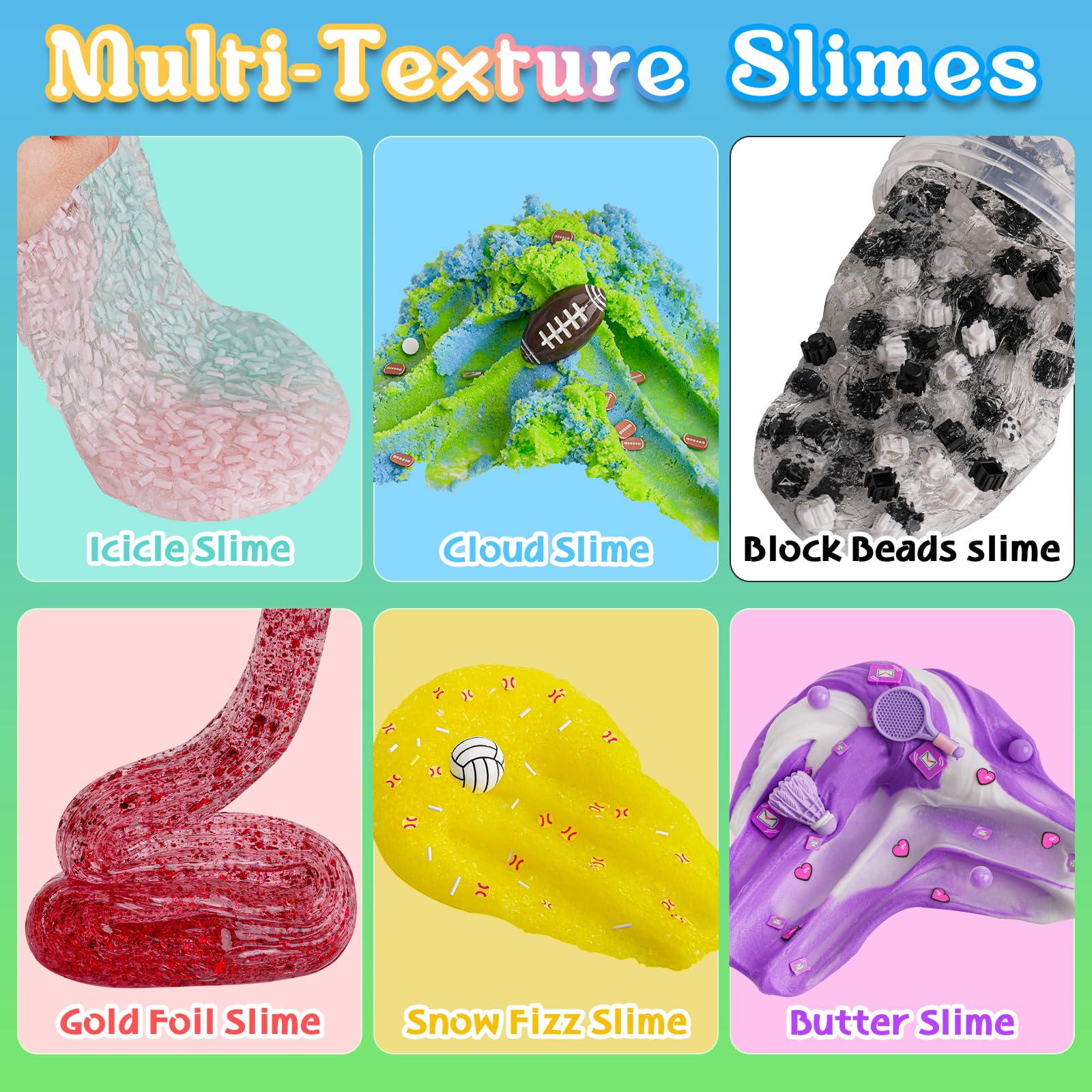 Joytry Sports Slime Kit snow fizz slime with crackle and subtle pops
