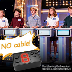 Joyublly buzzers 50m range ideal for large classrooms.