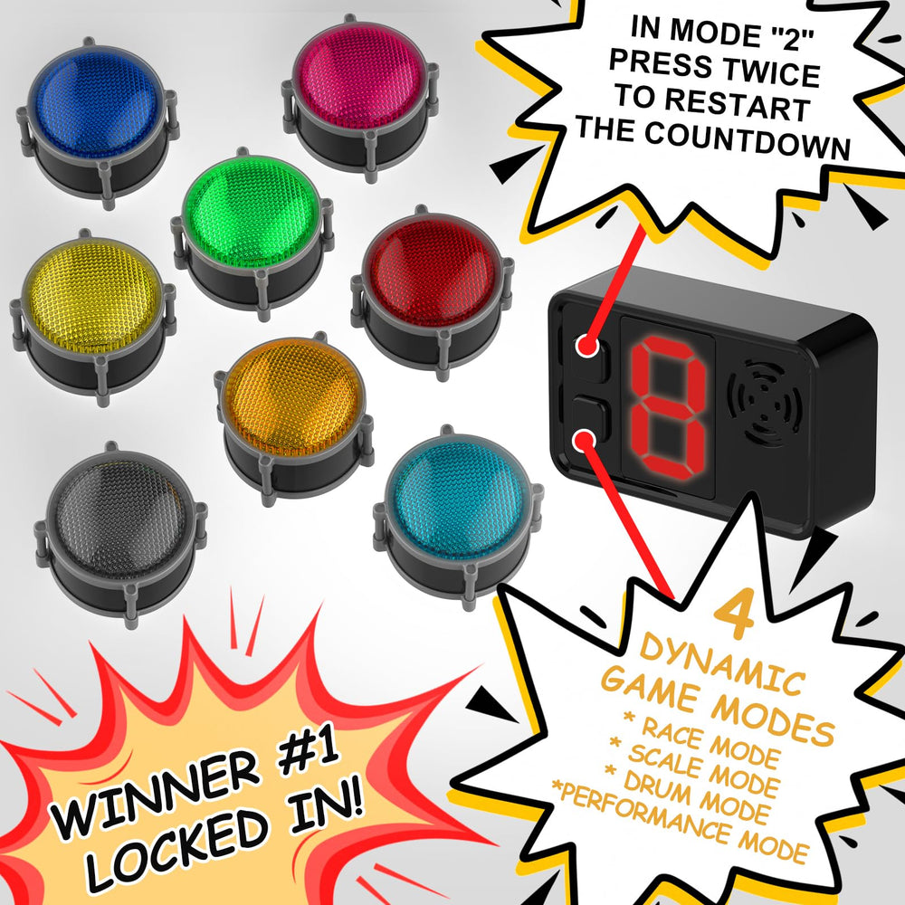 Joyublly buzzers four modes with quick response for fast winners.