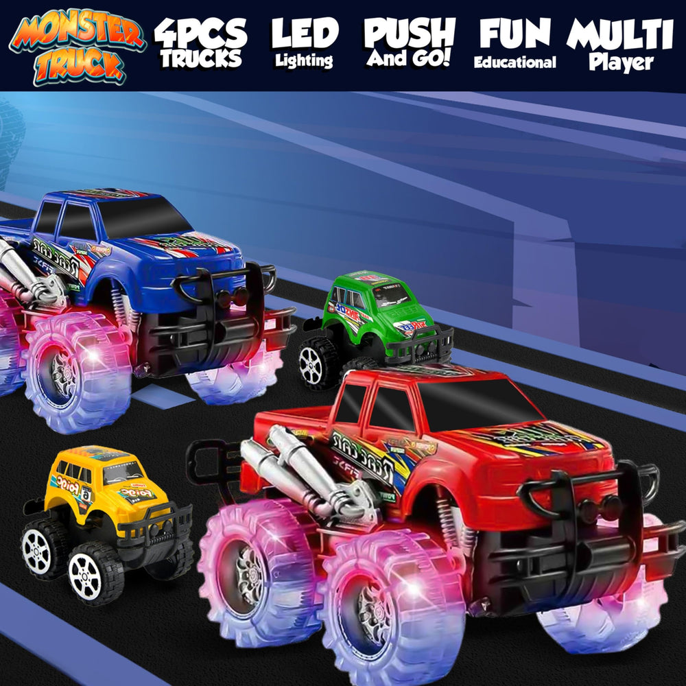 JoyX kids playing with monster trucks during party and daily fun
