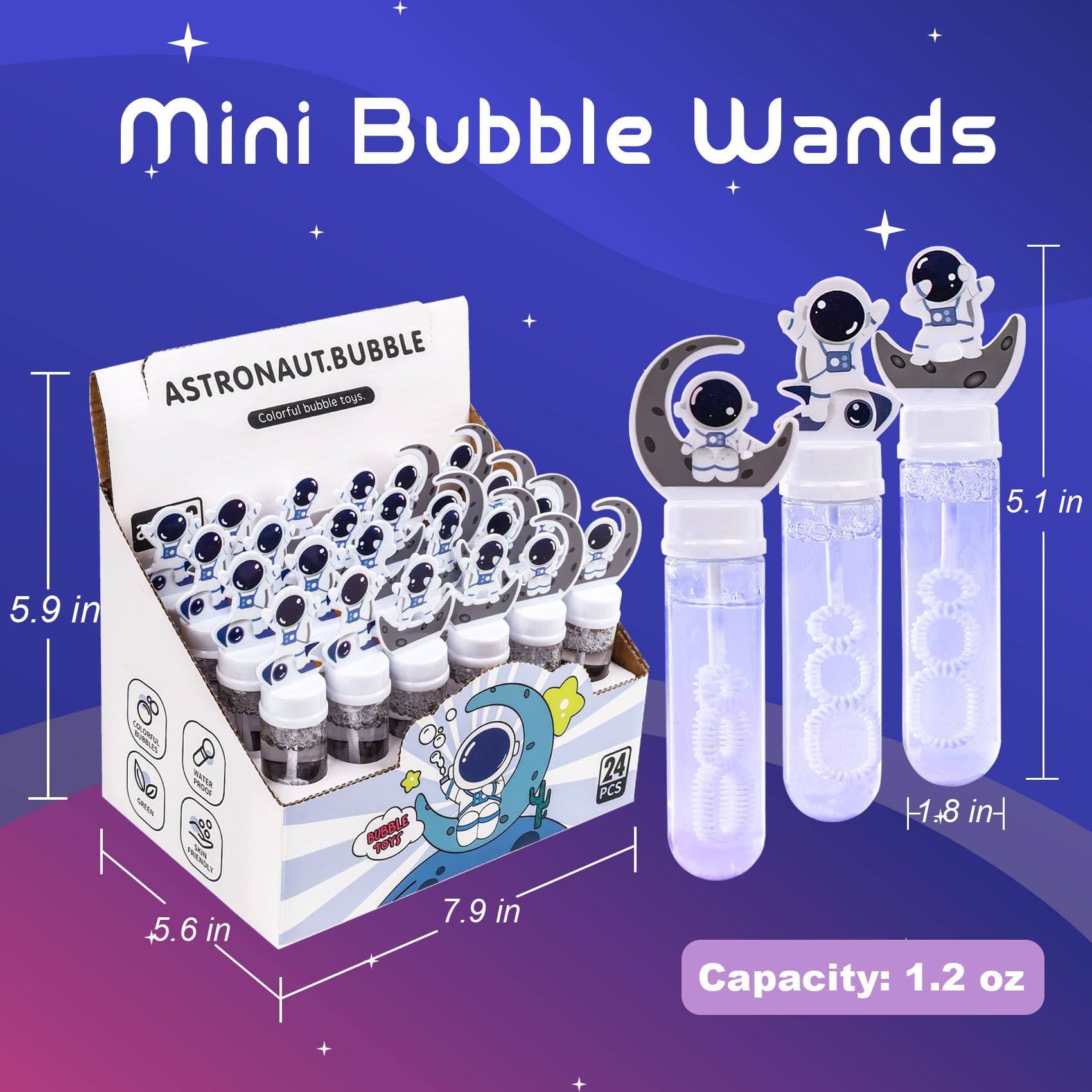 JOYYPOP mini five-inch bubble wand fits small hands for kids.