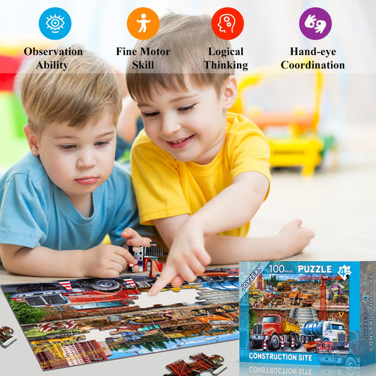 Joyzexy poster-included puzzle offers a reference guide for easy assembly.