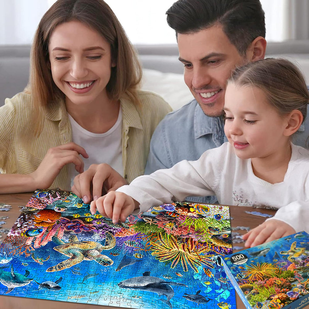 Joyzexy gift box packaging makes this 500-piece puzzle a ready-to-gift option