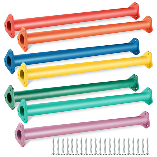JPOIP green monkey bar for backyard play and durable steel grip