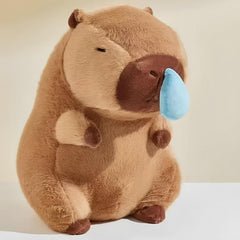 JPORSHU Capybara plush used as a cozy throw pillow or car decor.