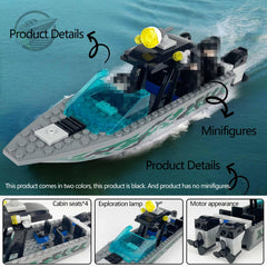 JQARCH rescue boat with water cannon for heroic rescue play