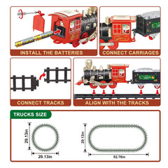 JQ JUQU Christmas-tree train decoration adds festive charm.