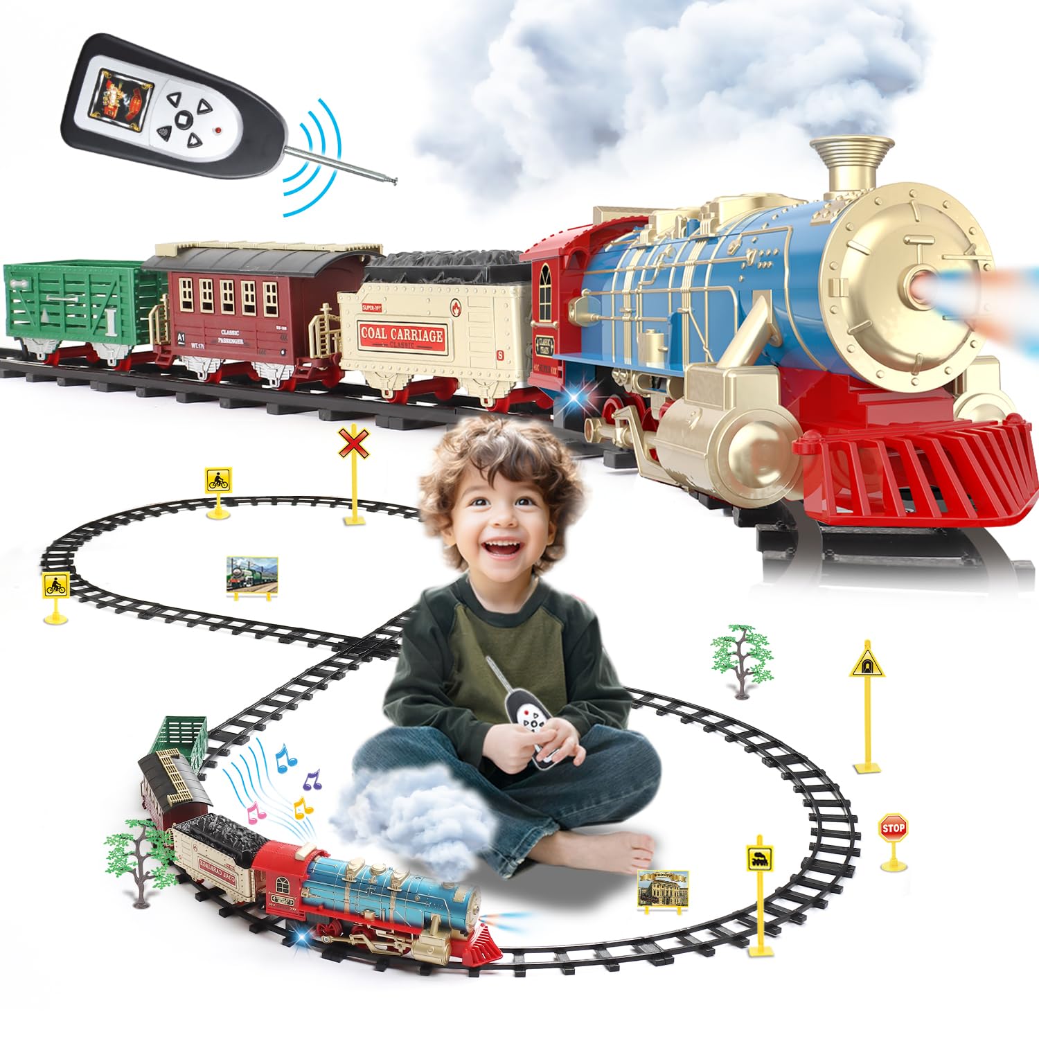 JQ JUQU remote-control train locomotive enhances imaginative indoor play