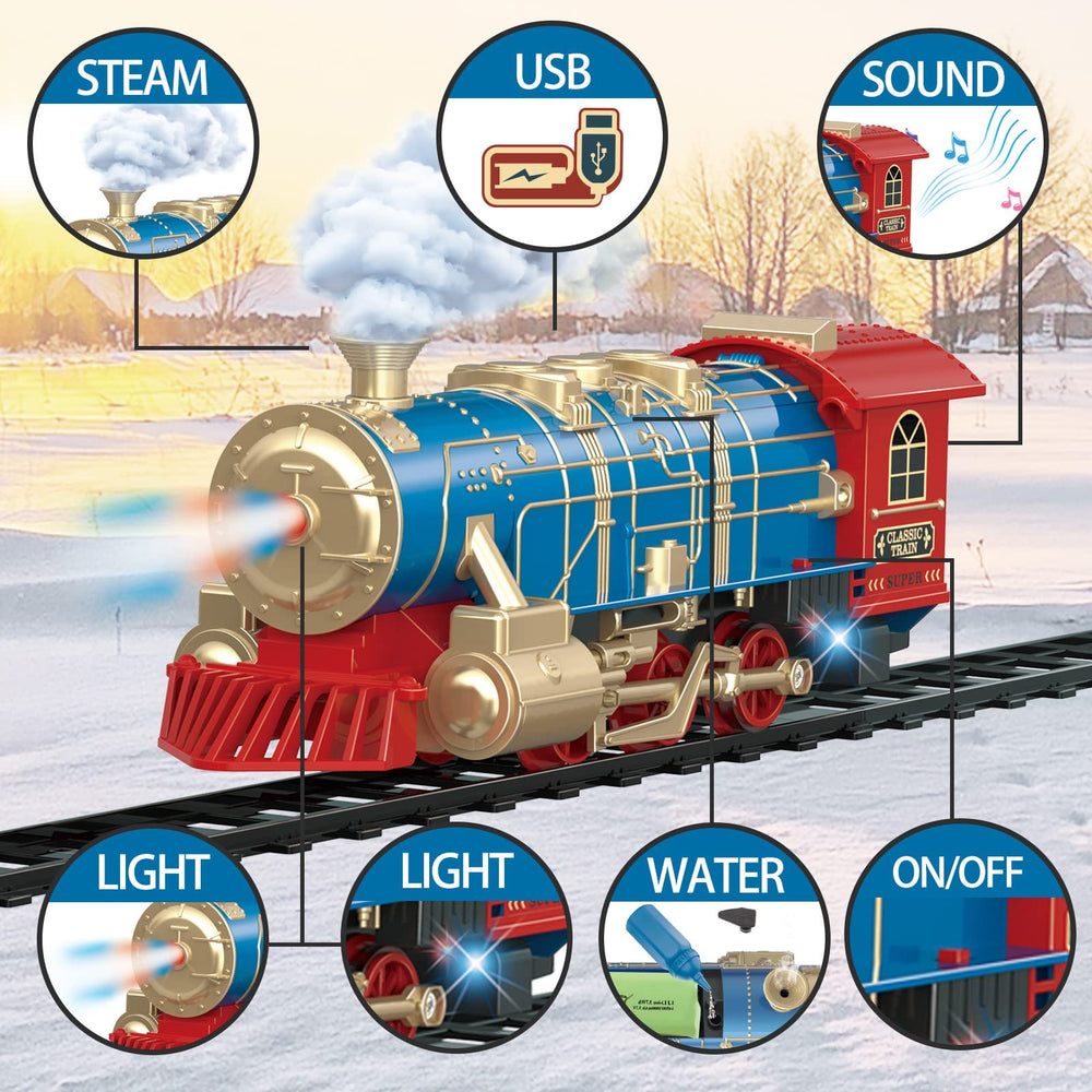 JQ JUQU train set with remote cargo cars supports storytelling