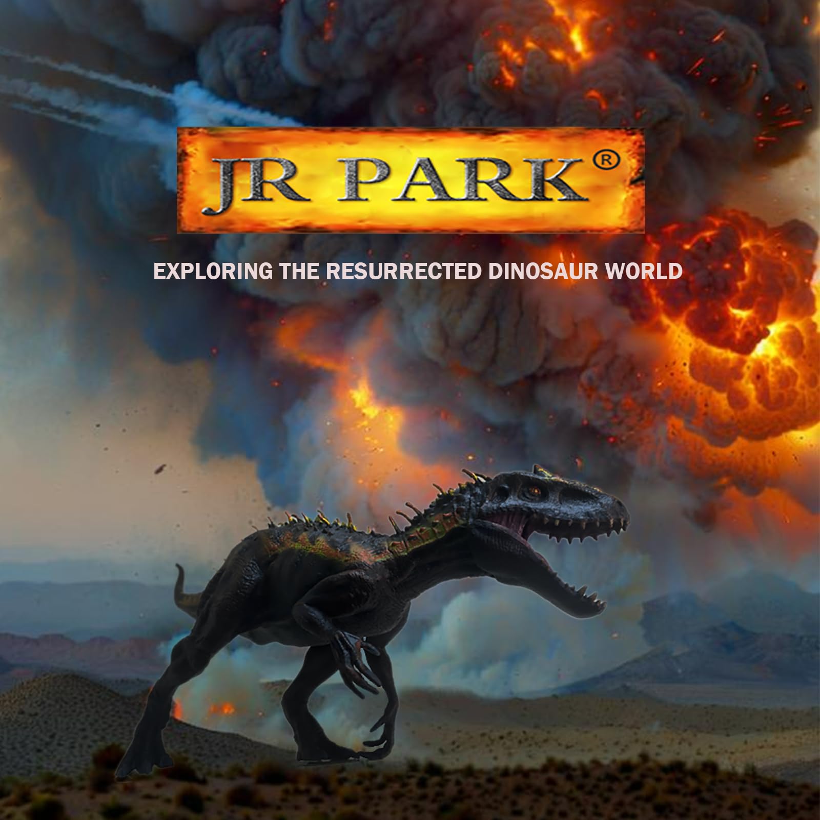 JR PARK T-Rex closeup shows detailed skin and lifelike eyes