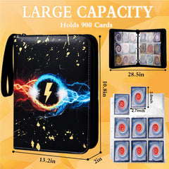 Jravkfi binder interior with 50 detachable sleeves for organization.