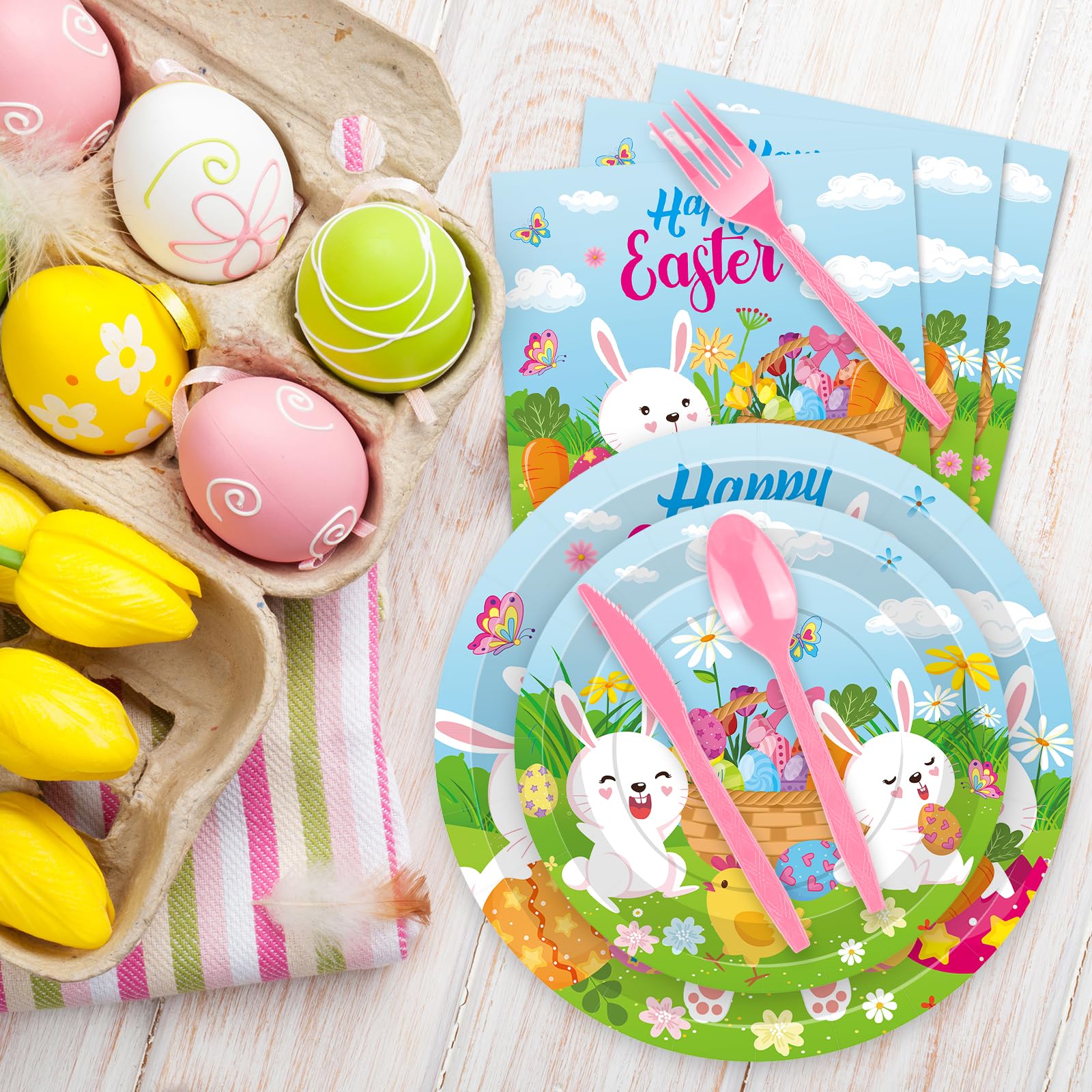 Jremreo Easter Day napkins with festive print for easy cleanup