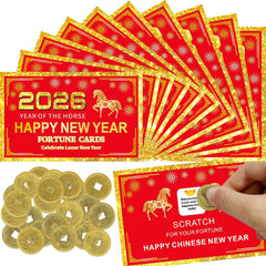Jremreo horse-theme scratch-off card front, ideal for festive gifting