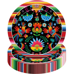 Jremreo pack50 9-inch floral design plates ideal for festive gatherings and easy cleanup.