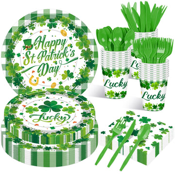 Jremreo St. Patrick's Day dinner plates 9-inch for sturdy party servings.