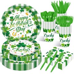 Jremreo St. Patrick's Day dinner plates 9-inch for sturdy party servings.