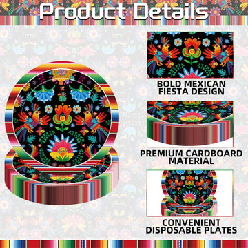 Jremreo fiesta plates on a colorful table setup perfect for tacos and snacks occasions.