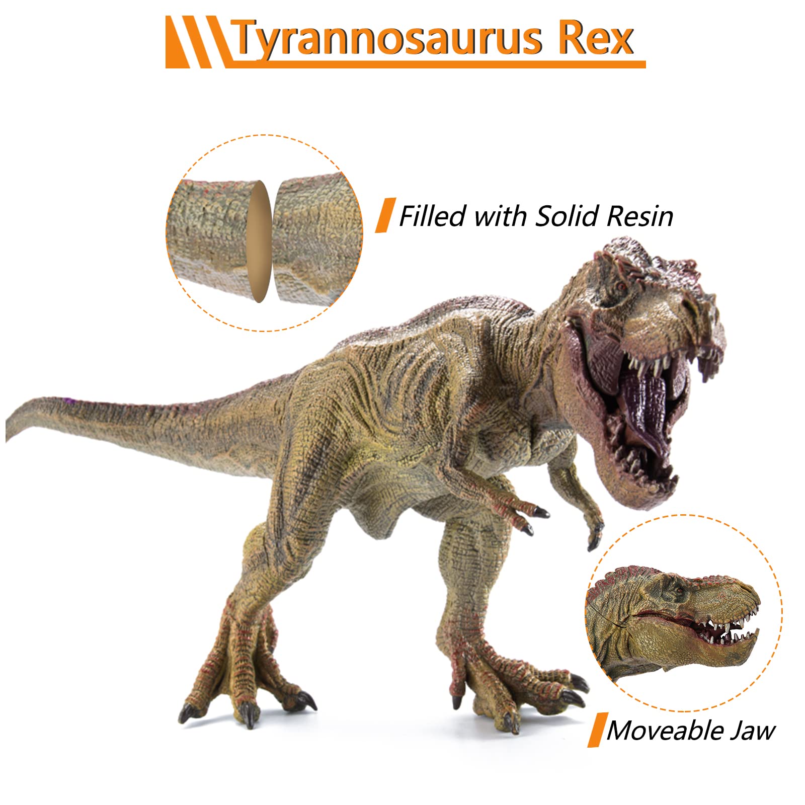 JR PARK T-rex detailed sculpt highlighting lifelike texture and features.