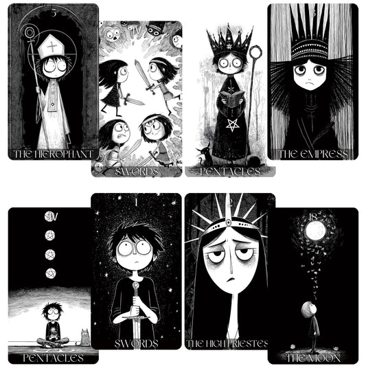 Jrskvaro Dark Whimsical Major Arcana illustrations offering bold scenes for beginners