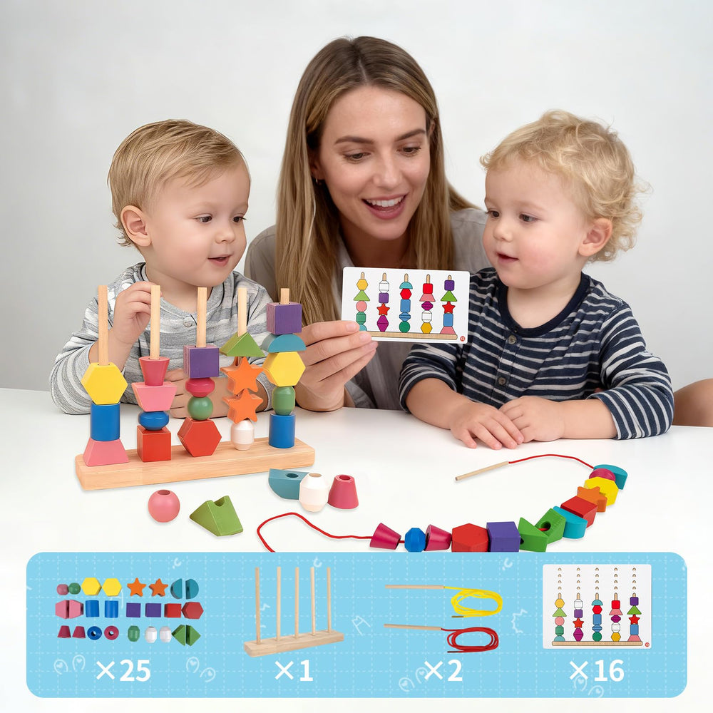 JRUXJWI shape matching stacker supports spatial awareness practice