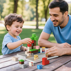 Child using Farm Animals magnets for quiet dining, screen-free activity