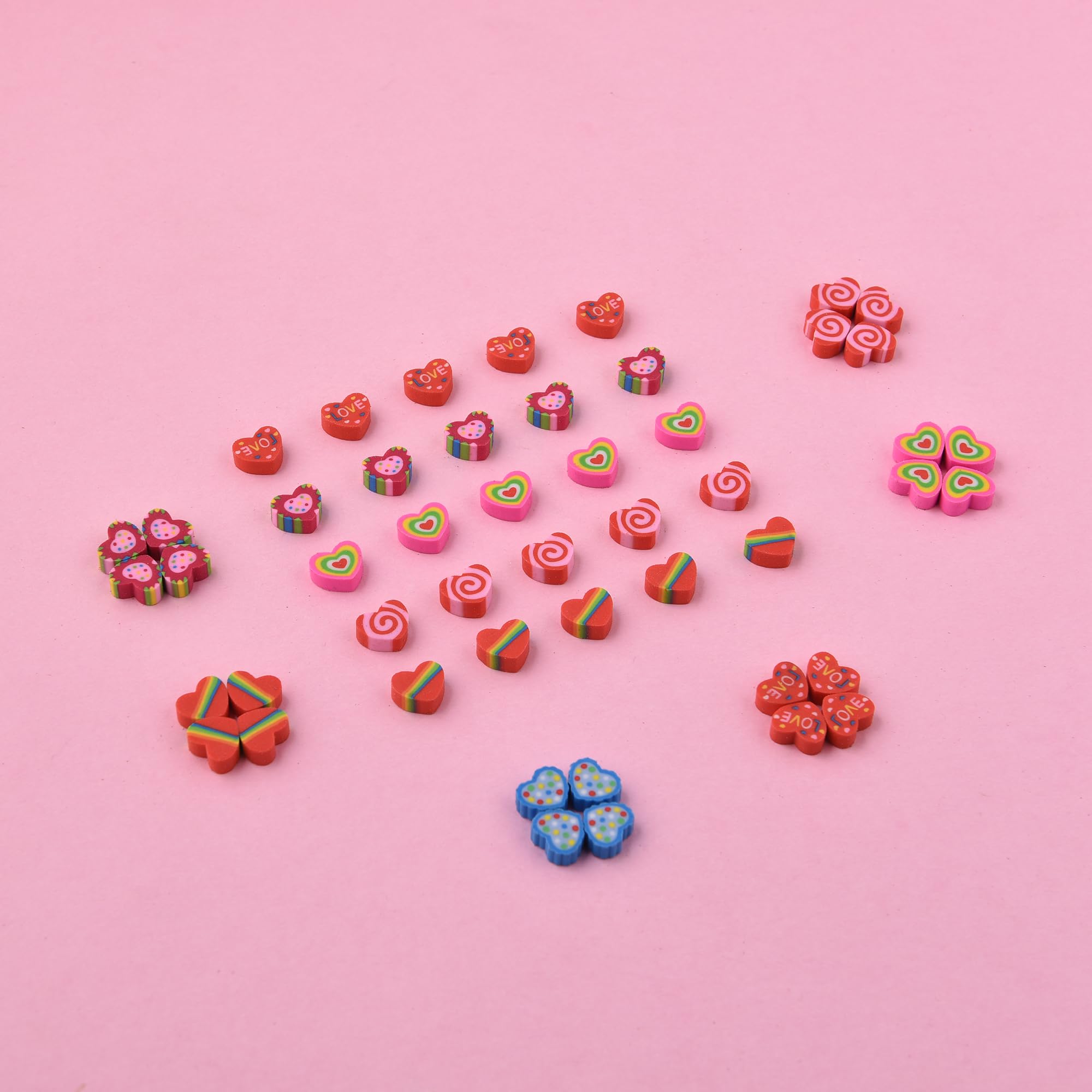 Jsehchya party favors heart erasers add charm to celebrations.