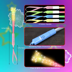 JSronms fiber optic wand with blue handle adds stage glow