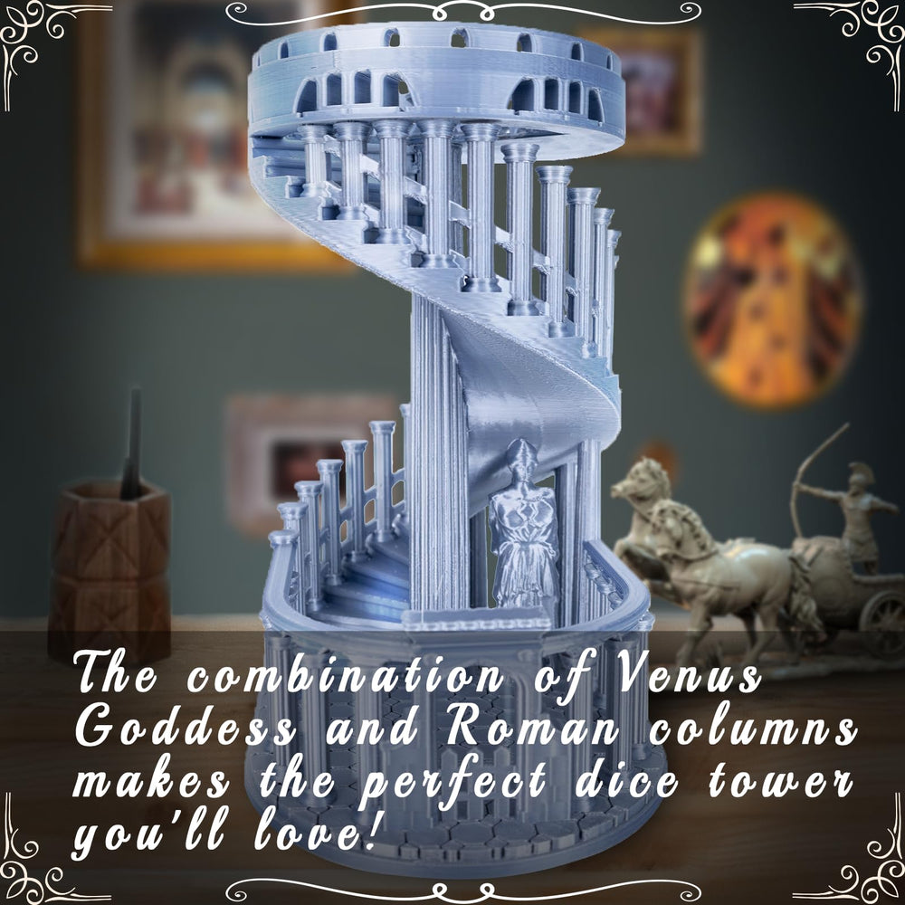 JstFrU DND dice tower color options include grey, red bronze, and white.
