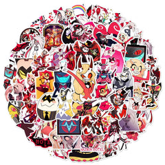 JSYAVG Hazbin Hotel guitar stickers provide vibrant artwork on gear.
