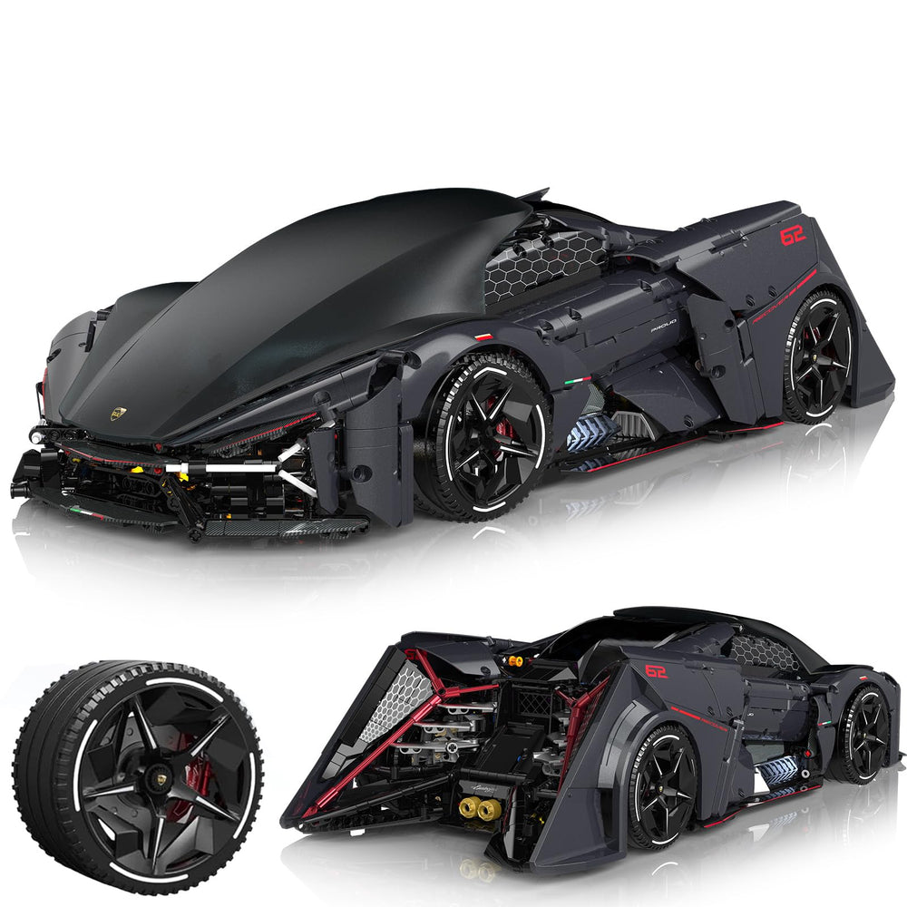 JTBBOY 1:8 sport car top view shows sleek lines for display and admiration