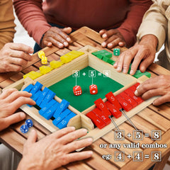 JTNFSH Shut The Box anti-slip base keeps the board stable on tables