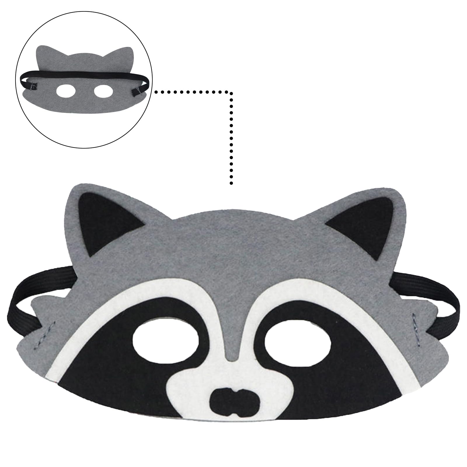 Kids wearing Jtnohx raccoon mask at birthday party for fun