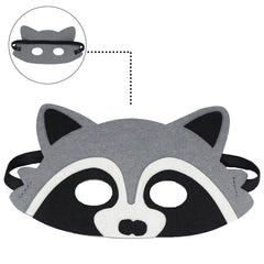 Kids wearing Jtnohx raccoon mask at birthday party for fun