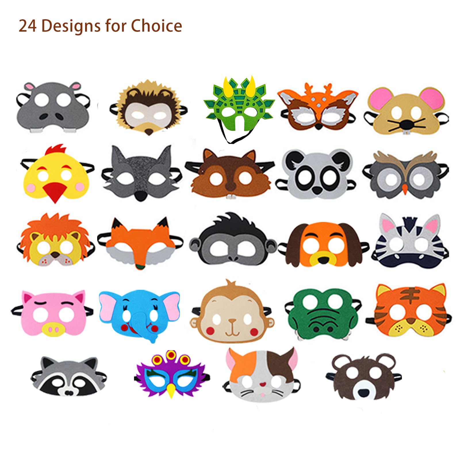 Soft felt raccoon mask in Jtnohx pack, ideal for pretend play