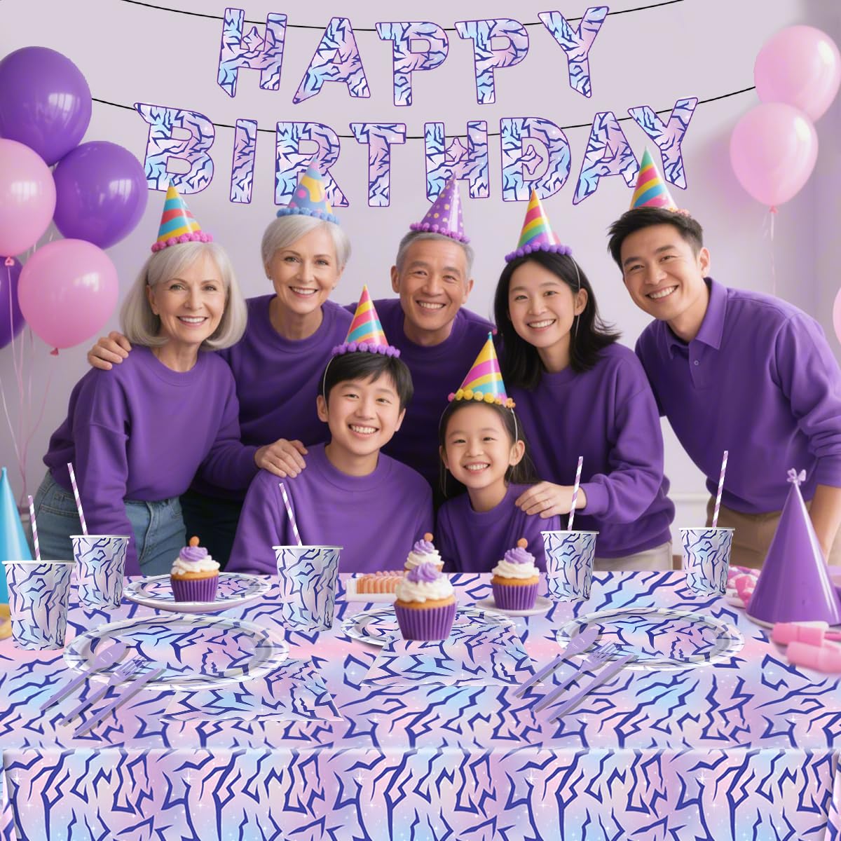 JU XIN purple demon tableware set provides complete table setting for easy hosting
