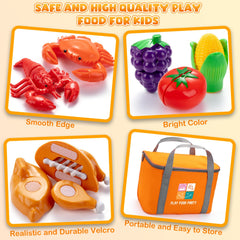 Juboury fruits and desserts set to explore textures during playtime.