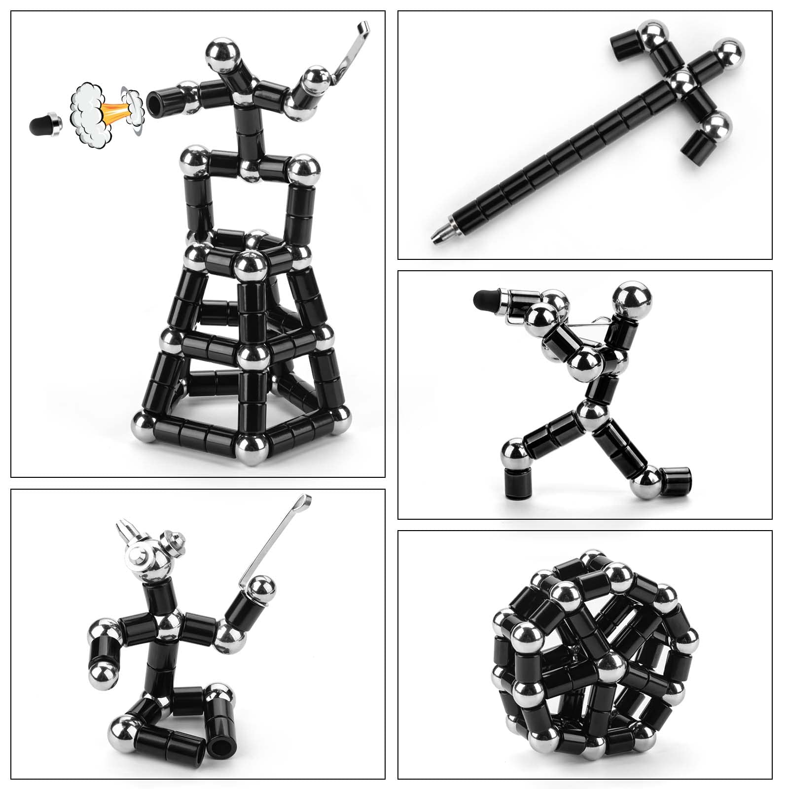 Juboury Magnetic Fidget Pen steel balls set for satisfying manipulation