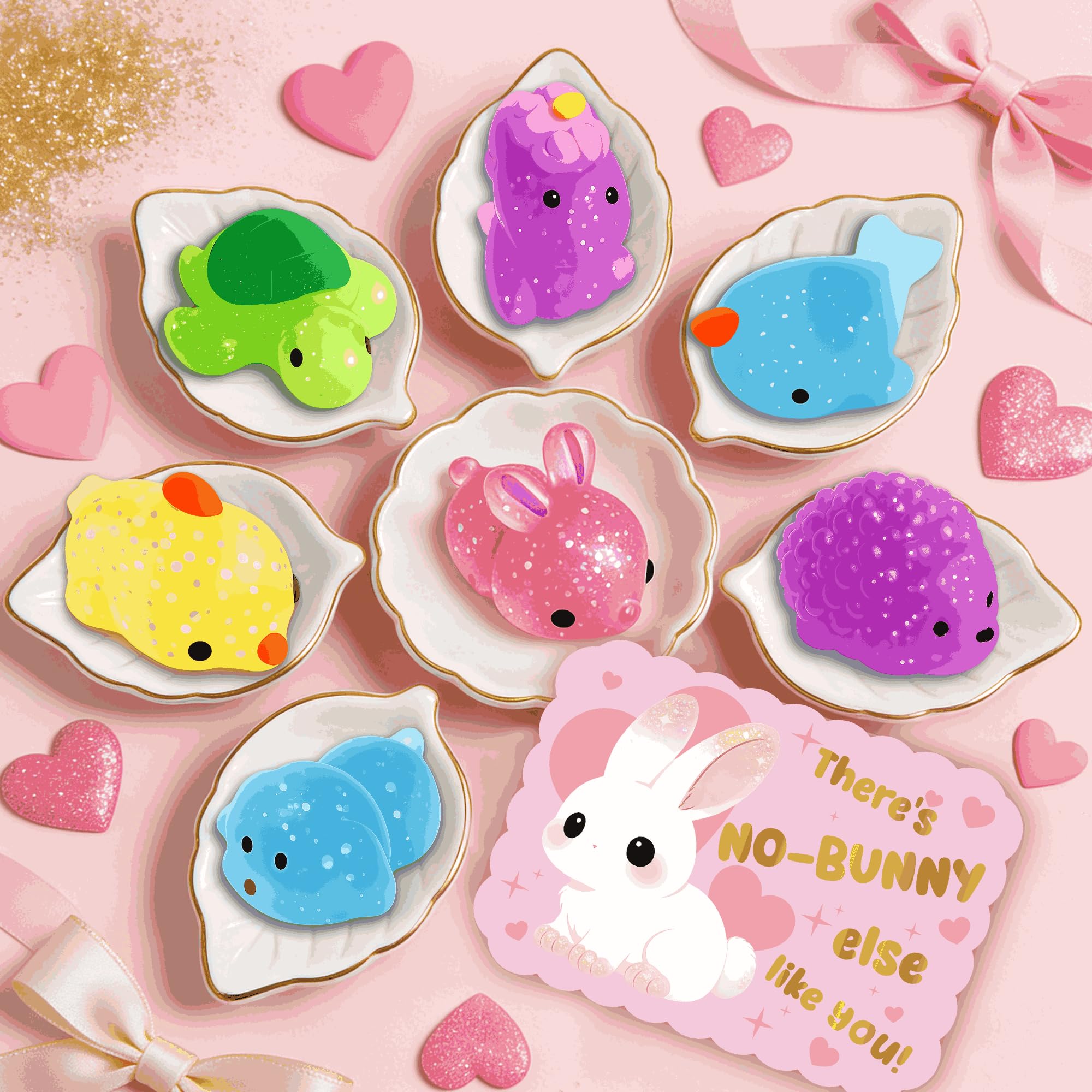 Juchuar glitter mochi axolotl squishy promotes calm sensory play for kids