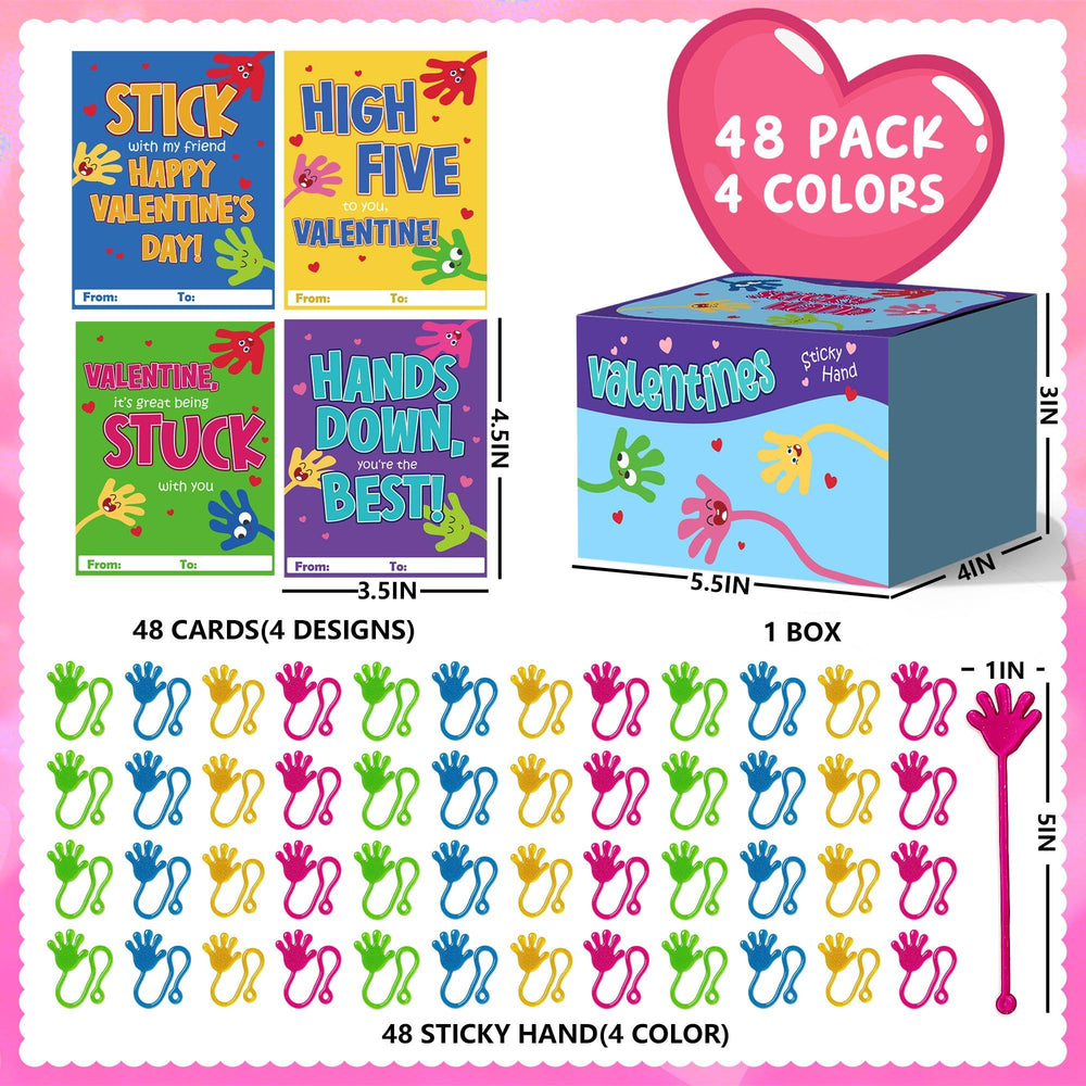 Juchuar valentines sticky hands blue ready for interactive play in class